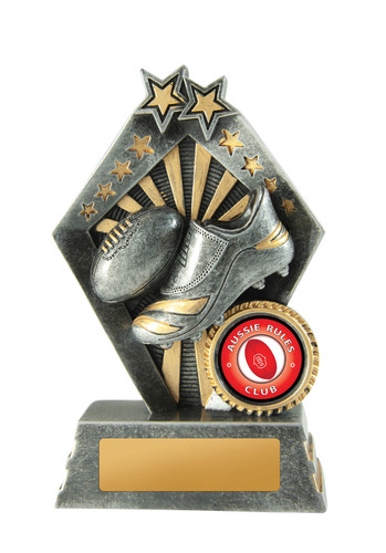 Aussie Rules Sunrise Trophy Silver-Gold 120mm
