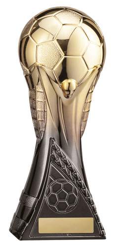 Football Qatar 22 Trophy Black-Gold 175mm