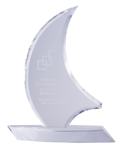 Sailing Crystal Trophy 220mm