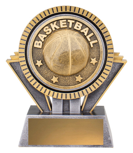 Basketball Spartan Trophy Silver & Gold 130mm