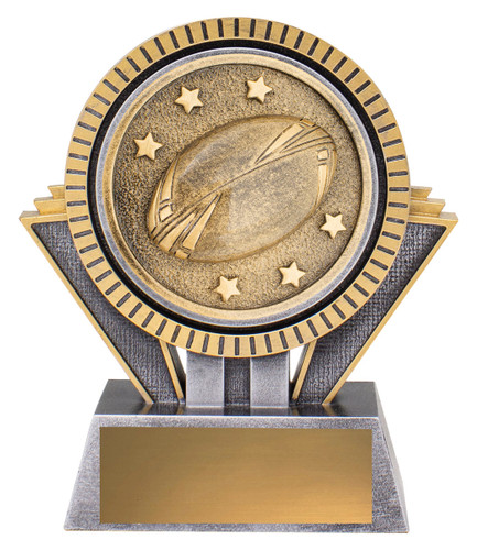 Rugby Spartan Trophy Silver & Gold 130mm Rugby Spartan Trophy Silver & Gold 130mm