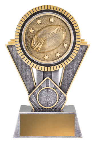 Rugby Spartan Trophy Silver & Gold 180mm
