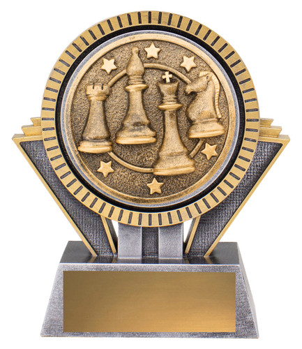 Chess Spartan Trophy Silver & Gold 130mm Chess Spartan Trophy Silver & Gold 130mm