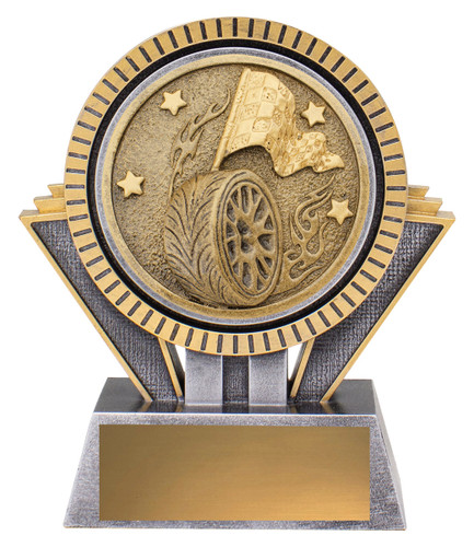 Motor Sport Spartan Trophy Silver & Gold 130mm