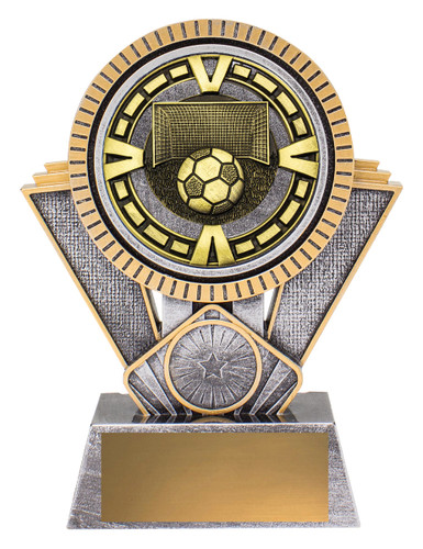 Football Spartan Varsity Trophy Silver & Gold 155mm Football Spartan Varsity Trophy Silver & Gold 155mm