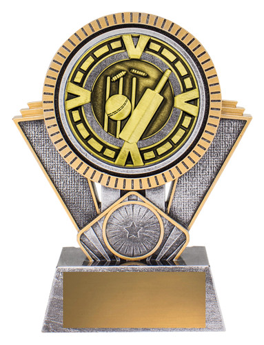Cricket Spartan Varsity Trophy Silver & Gold 155mm Cricket Spartan Varsity Trophy Silver & Gold 155mm
