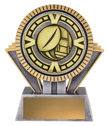 Rugby Spartan Varsity Trophy Silver & Gold 130mm Rugby Spartan Varsity Trophy Silver & Gold 130mm