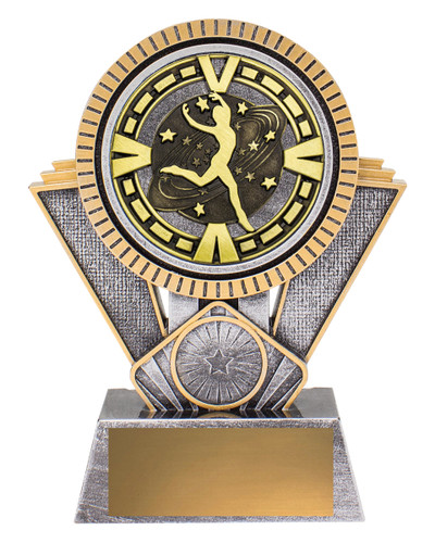 Dance Spartan Varsity Trophy Silver & Gold 155mm Dance Spartan Varsity Trophy Silver & Gold 155mm