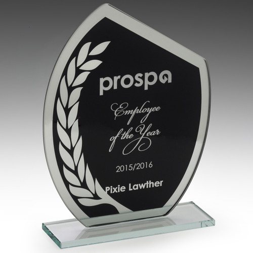 Glass Wreath Award Black 185mm Glass Wreath Award Black 185mm