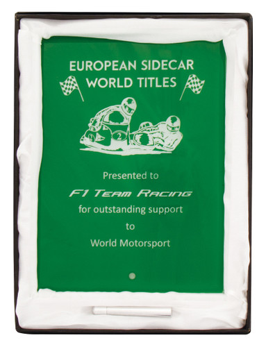 Plaque - Shield Glass Plaque Green 175mm Plaque - Shield Glass Plaque Green 175mm