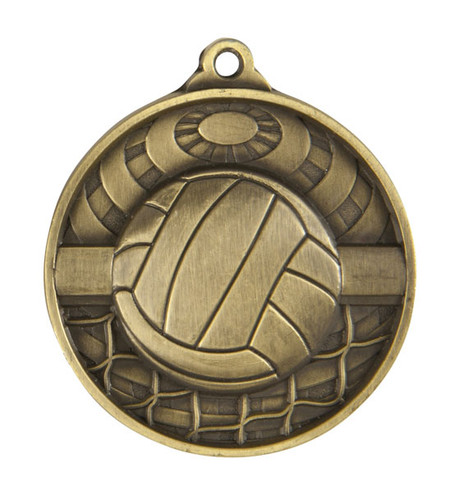 Volleyball Global Medal Gold 50mm Volleyball Global Medal Gold 50mm