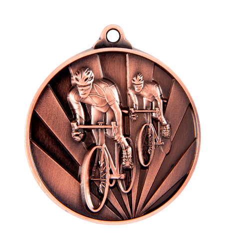 Cycling Sunrise Medal Bronze 50mm Cycling Sunrise Medal Bronze 50mm