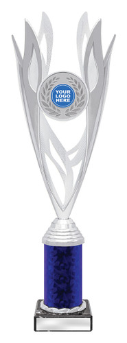 Lantern - Silver / Blue 360mm