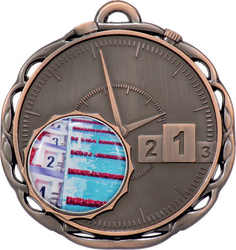 Swimming Medal Bronze 59mmmm Swimming Medal Bronze 59mmmm