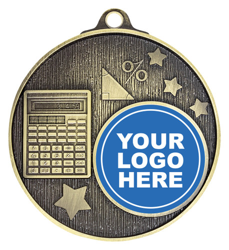 Academic Varsity Maths Medal Gold 52mm