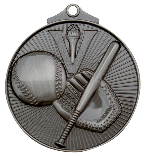 Baseball - Softball Medal Silver 52mm Baseball - Softball Medal Silver 52mm