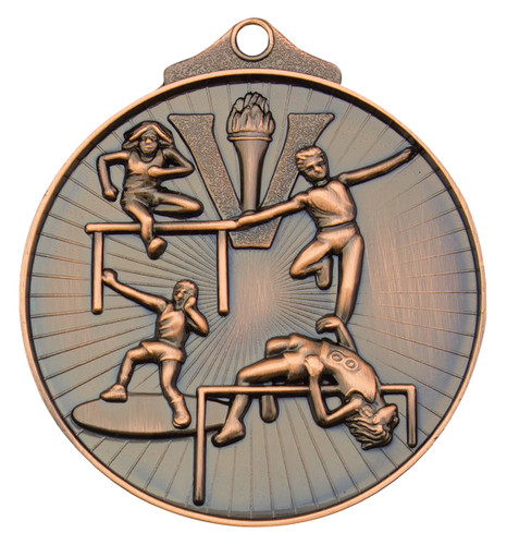 Track & Field Medal Bronze 52mm