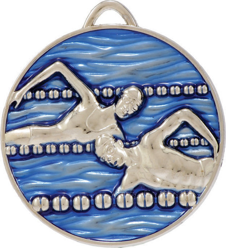 Swimming Medal Silver 50mm