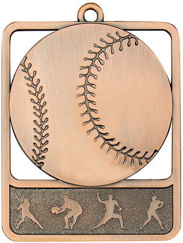 Baseball - Softball Rosetta Medal Bronze 62mm