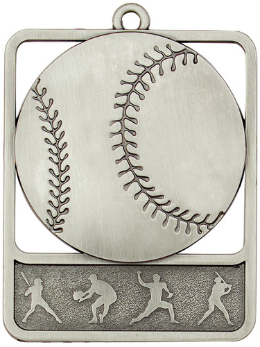 Baseball - Softball Rosetta Medal Silver 62mm
