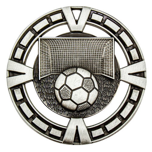 Football Varsity Medal Silver 65mm Football Varsity Medal Silver 65mm