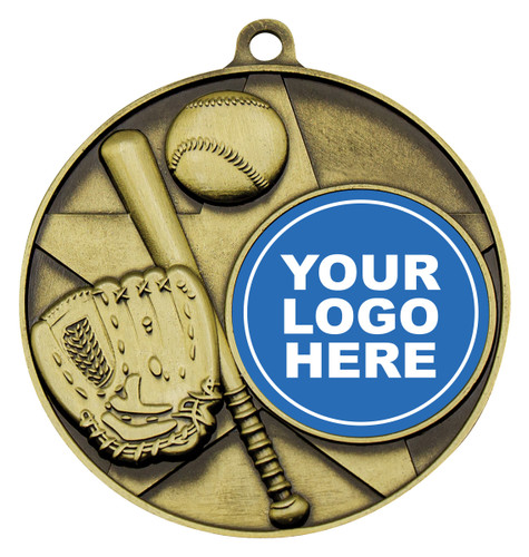 Baseball - Softball Topline Medal Gold 50mm Baseball - Softball Topline Medal Gold 50mm