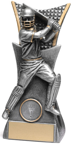 Cricket Vanguard Batsman Trophy Silver 185mm