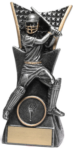 Cricket Female Vanguard Batsman Trophy Silver 145mm