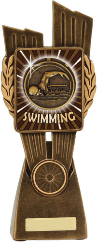 Swimming Lynx Trophy Gold 210mm