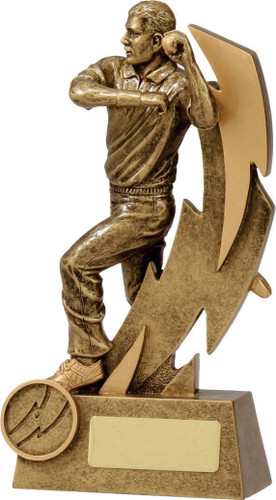 Cricket Shazam Bowler Trophy Gold 185mmmm
