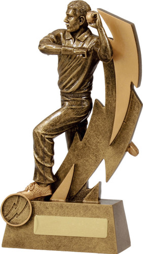 Cricket Shazam Bowler Trophy Gold 230mm