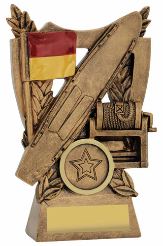 Surf Lifesaving Alpha Shield Trophy Gold 140mm