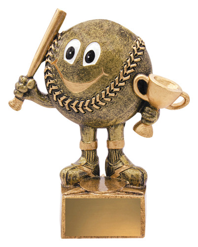 Baseball - Softball Character Trophy Gold 130mm
