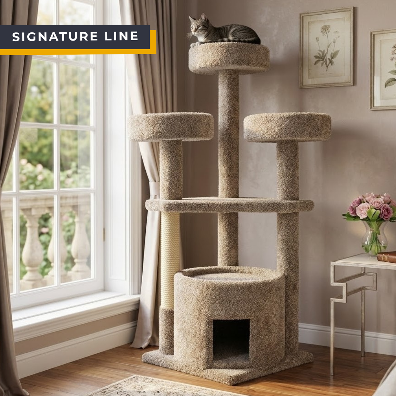 Large Breed Cat Condo Tower — Maine Coon cat condo for big cats