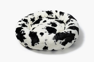 Black and White Cow Donut Cat Bed Black and White Cow Donut Cat Bed