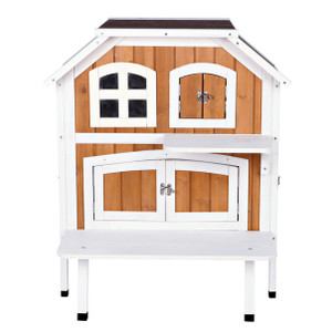 Cat's Cozy Cottage Two Story Wooden House Cat's Cozy Cottage Two Story Wooden House