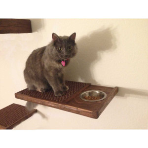 Artisan Made - (1) Floating Cat Wall Feeder + (1) Floating Cat Wall Shelves + (1) Floating Cat Wall Bed Artisan Made - (1) Floating Cat Wall Feeder + (1) Floating Cat Wall Shelves + (1) Floating Cat Wall Bed