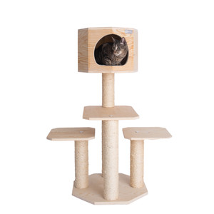 Cat's Dream Premium Model S4203 Scots Pine Wood Cat Tree, 46" Tall Cat's Dream Premium Model S4203 Scots Pine Wood Cat Tree, 46" Tall