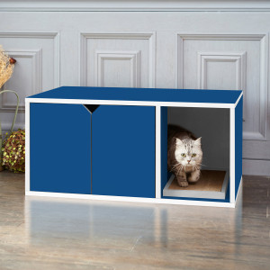 zBoard Cat Litter Box Enclosure, Blue zBoard Cat Litter Box Enclosure, Blue