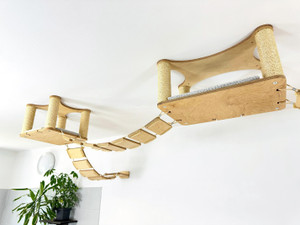 Modular Ceiling Mounted Cat Playground Modular Ceiling Mounted Cat Playground