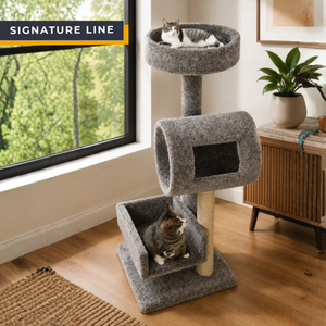Cat's Choice 49" Cat Tower with Tube, Rectangle and Round Lounges