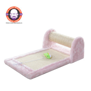 Pretty in Pink Cat Rolling Scratcher Floor Platform (X0602)