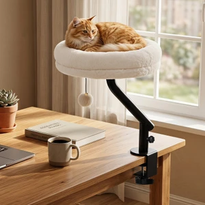 Rotating cat desk bed - view 2