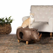 Elephant, Rhino, Dinousaur Ottomans that Double as Cat Condos! Elephant, Rhino, Dinousaur Ottomans that Double as Cat Condos!
