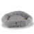 Extra Large, Fluffy Gray Round Cat Bed - C71NHS