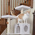 Cat's Dream B7301 Classic Wood Cat Tree Ivory Four Levels w Rope Swing, Hammock, Condo, and Perch