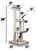 Cat's Choice Sturdy Wood Double Scratching Post Cat Tower
