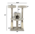Cat's Choice 53" Double Perch Cat Tree dimensions — 30" base, 43.5" top spread, 19" round perches, 16.5" central condo