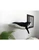 Crescent cat wall shelf and perch with plush cushion - metal base