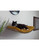 Crescent cat wall shelf and perch with plush cushion - metal base